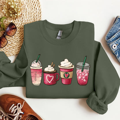 Valentine's Coffee, Drinks, Sweatshirt, Valentine's Day
