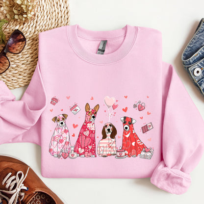 Valentine Ghost Dogs, Sweatshirt, Valentine's Day