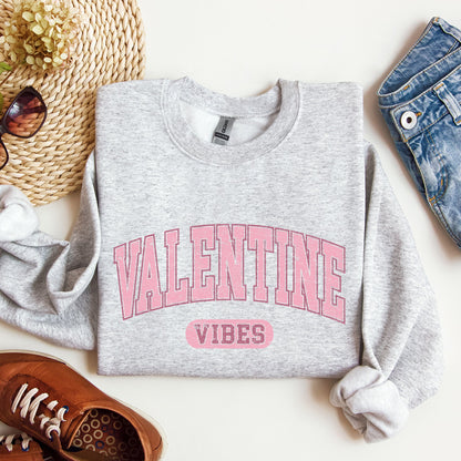 Valentine Vibes, Collegiate, College, University, Sweatshirt, Valentine's Day