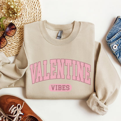 Valentine Vibes, Collegiate, College, University, Sweatshirt, Valentine's Day