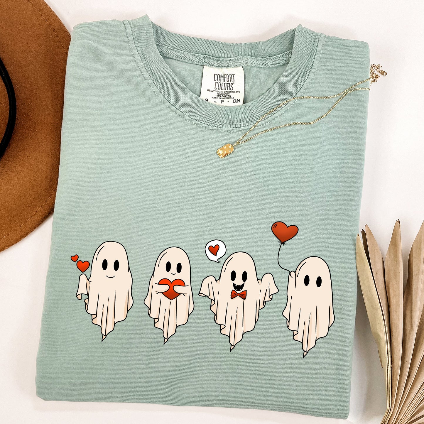 Valentine Ghosts, Love, Comfort Colors Tshirt, Valentine's Day