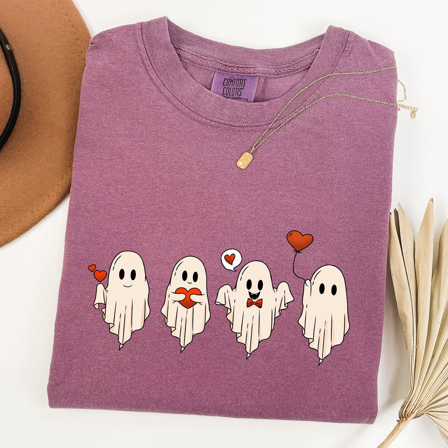 Valentine Ghosts, Love, Comfort Colors Tshirt, Valentine's Day