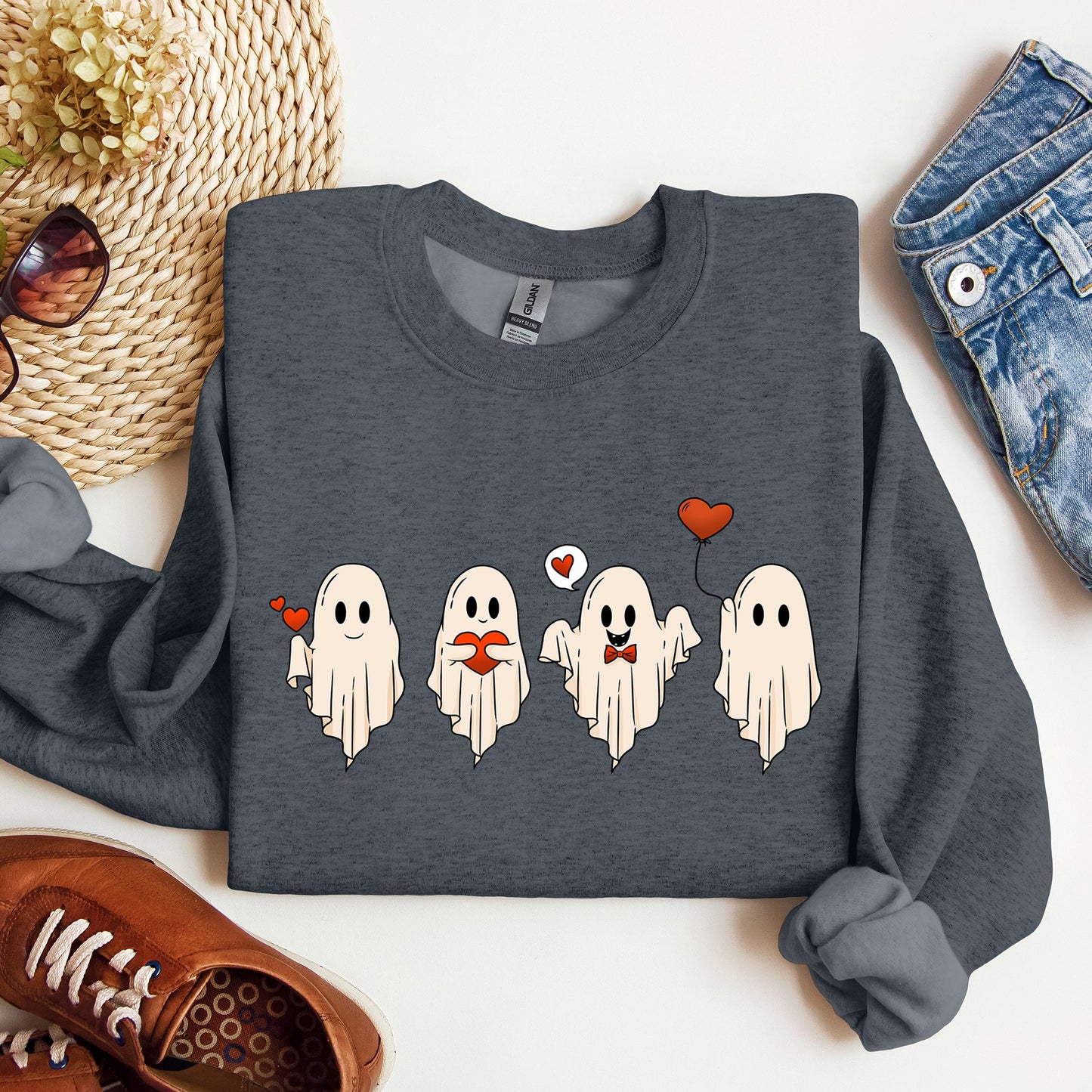 Valentine Ghosts, Love, Sweatshirt, Valentine's Day