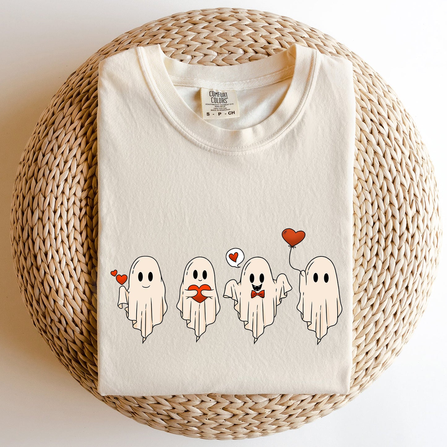 Valentine Ghosts, Love, Comfort Colors Tshirt, Valentine's Day