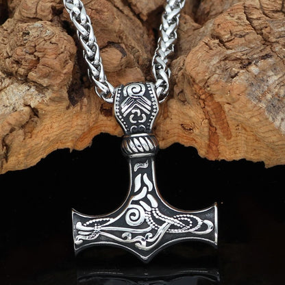 Viking Mjolnir Stainless Steel Necklace